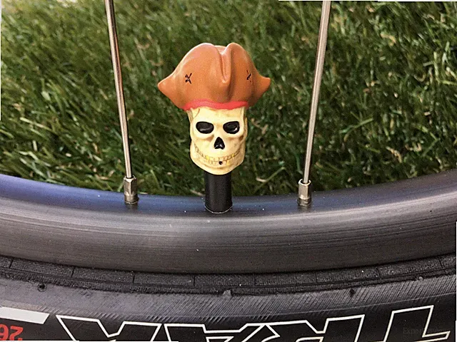 2 Brown Hat Pirate...Bike Valve Caps...Cycling...MTB...BMX...Kids Bicycle