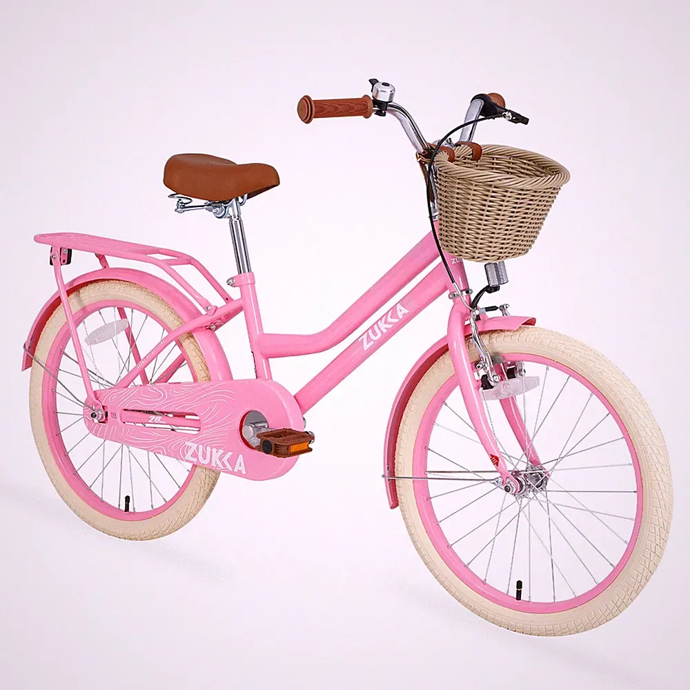 20 Inch Wheel Girls Bike with Basket for 7-10 Years Old Kids 170lbs - Pink