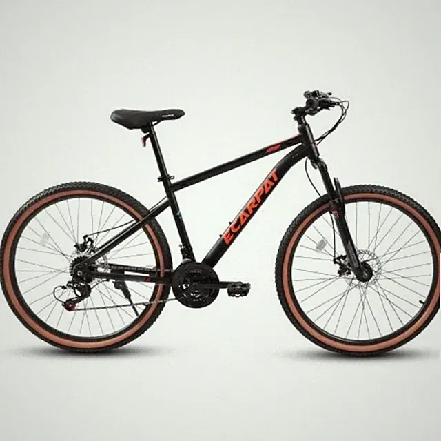 24" Teenager Mountain Bike Front Suspension 21 Speed Disc Brake Brown Edge Tires