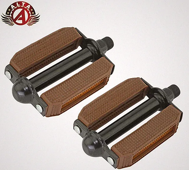 ALTA BICYCLE BLOCK PVC PEDALS 507 IN BROWN/BLACK COMPATIBLE WITH 9/16 CRANK.