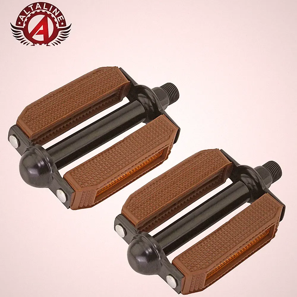 ALTA BICYCLE BLOCK PVC PEDALS 507 IN COMPATIBLE WITH 9/16 CRANK BROWN/BLACK