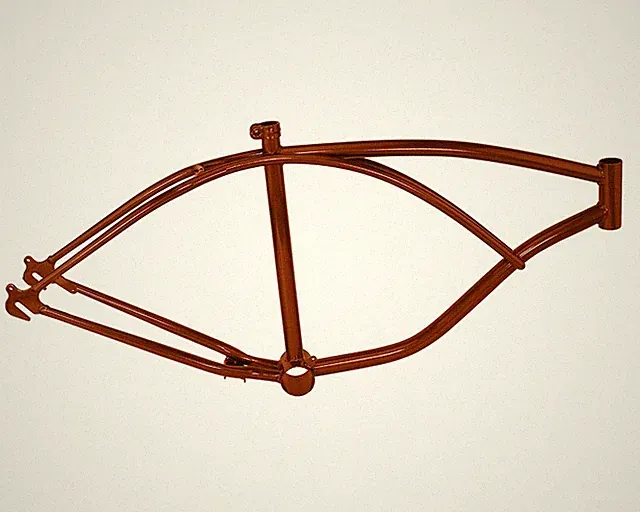 ALTALINE Brown Bike Frame for 24" Bicycles Beach Cruiser Lowrider Steel Part