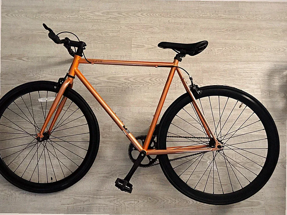 AVASTA Road Bike 58 cm 700C Bronze Single Speed Flat Bar Side Pull Caliper