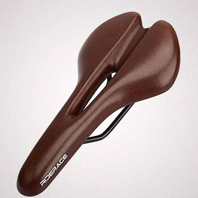 Bicycle Saddle Breathable Hollow Design Pu Leather Soft Comfortable Seat Mtb