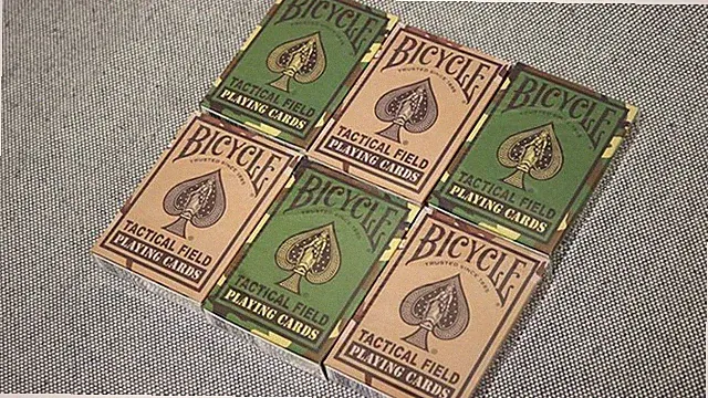 Bicycle Tactical Field Green Camo/Brown Camo Playing Cards (6 Decks) by USPCC