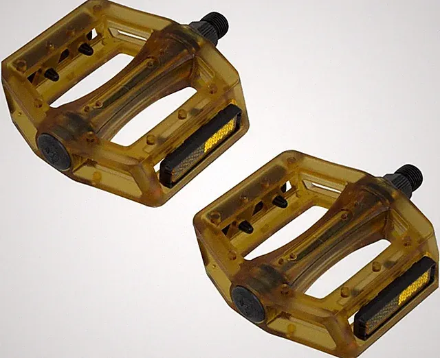 Bike Pedals, 9/16" Translucent, Brown