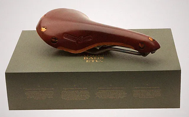 Brooks Swift Saddle Titanium Rails Hard Leather Cover Brown NEW NOS