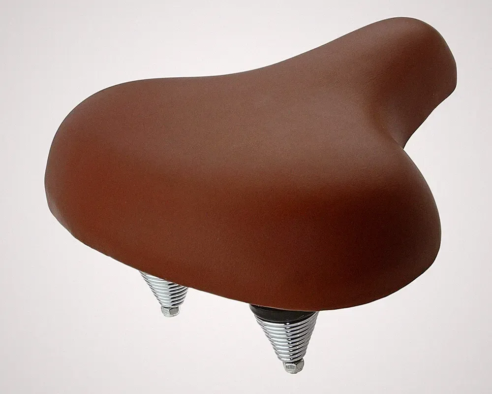 BROWN CRUISER BICYCLE SADDLE ORIGINAL SCHWINN STYLE TANK BIKE BEACH COMFORT SEAT