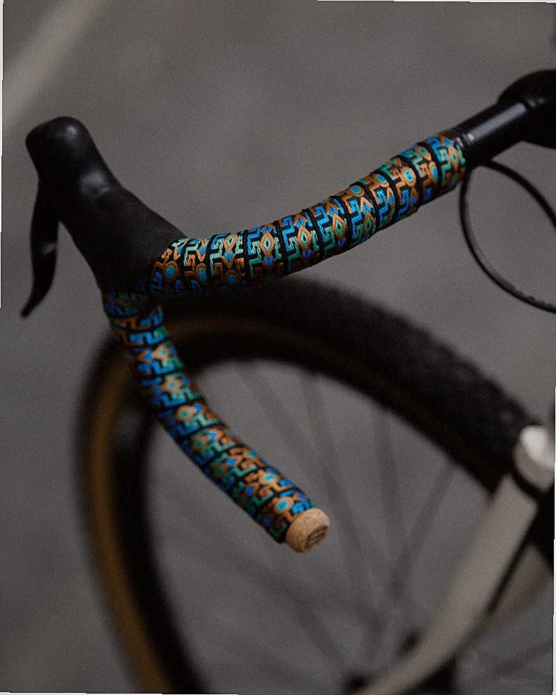 BTP Bicycle Handlebar Tape Woven TRIBAL BROWN Road Touring MTB Bikes