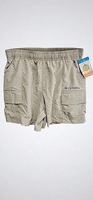 Columbia Shorts Womens Extra Small Tan Sandler Cargo Outdoors Fishing Fish