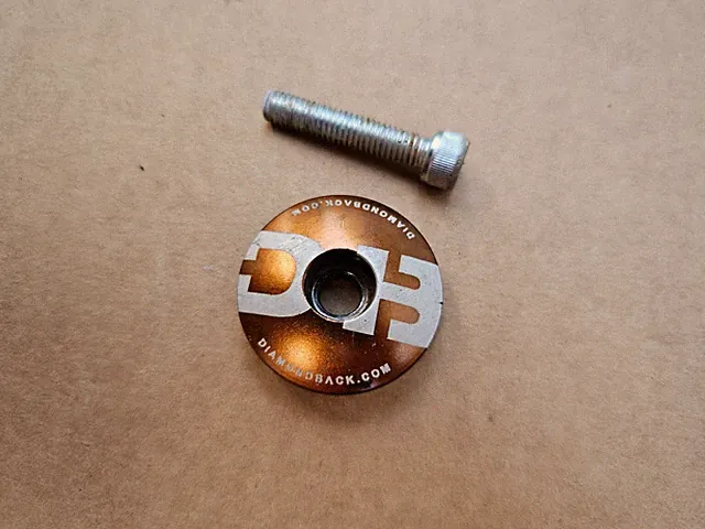 Diamondback DB Mountain Bike 1-1/8" Threadless Headset Top Cap + Bolt Bronze