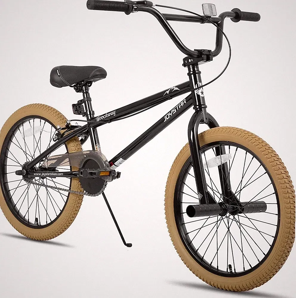 Joystar Brockway Freestyle 20" Kids BMX Bike - Black with Brown Tires