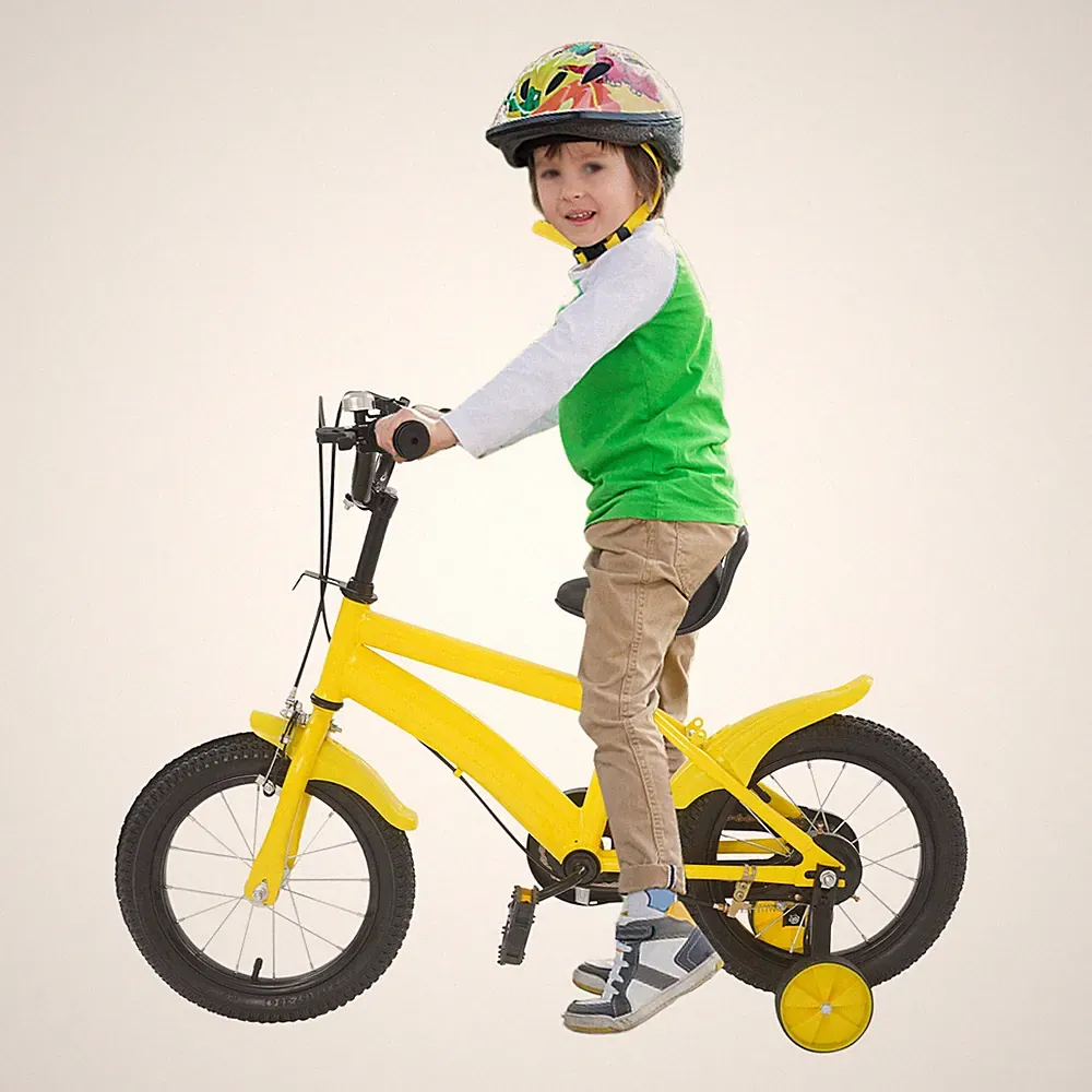 Kids Bike 14 inch Children Bicycle for Boys Girls Beginner- Yellow