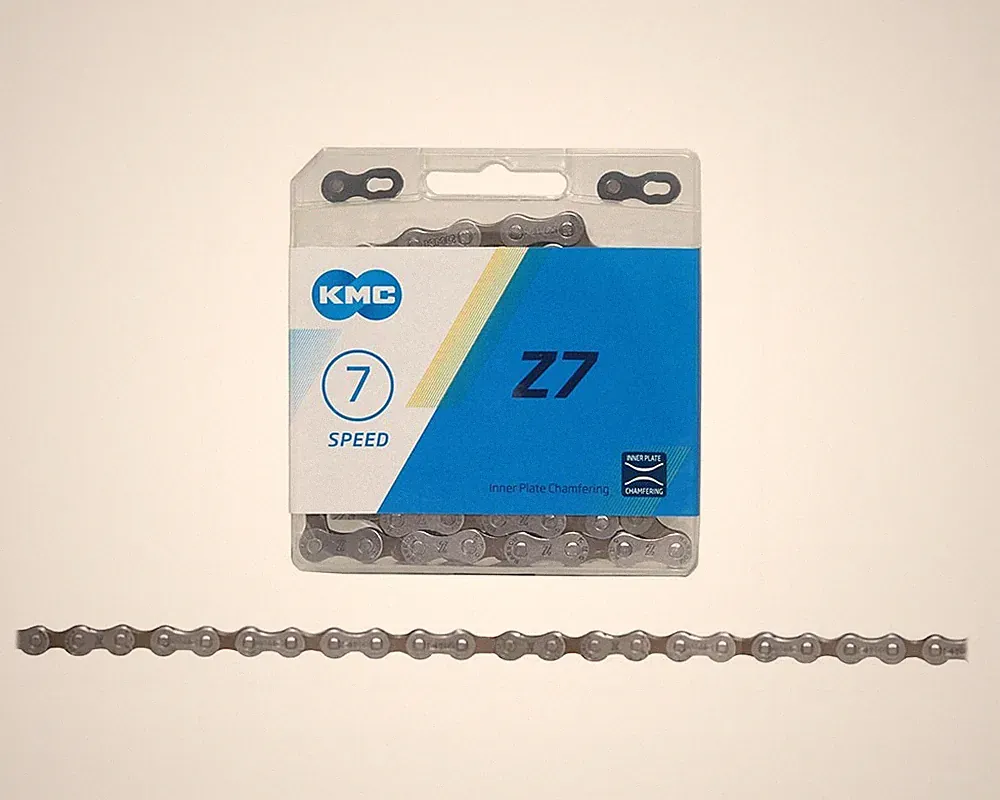 KMC Z7 Bicycle Chain 7 Speed 1/2 x 3/32 116 Links Brown for MTB Road Hybrid Bike