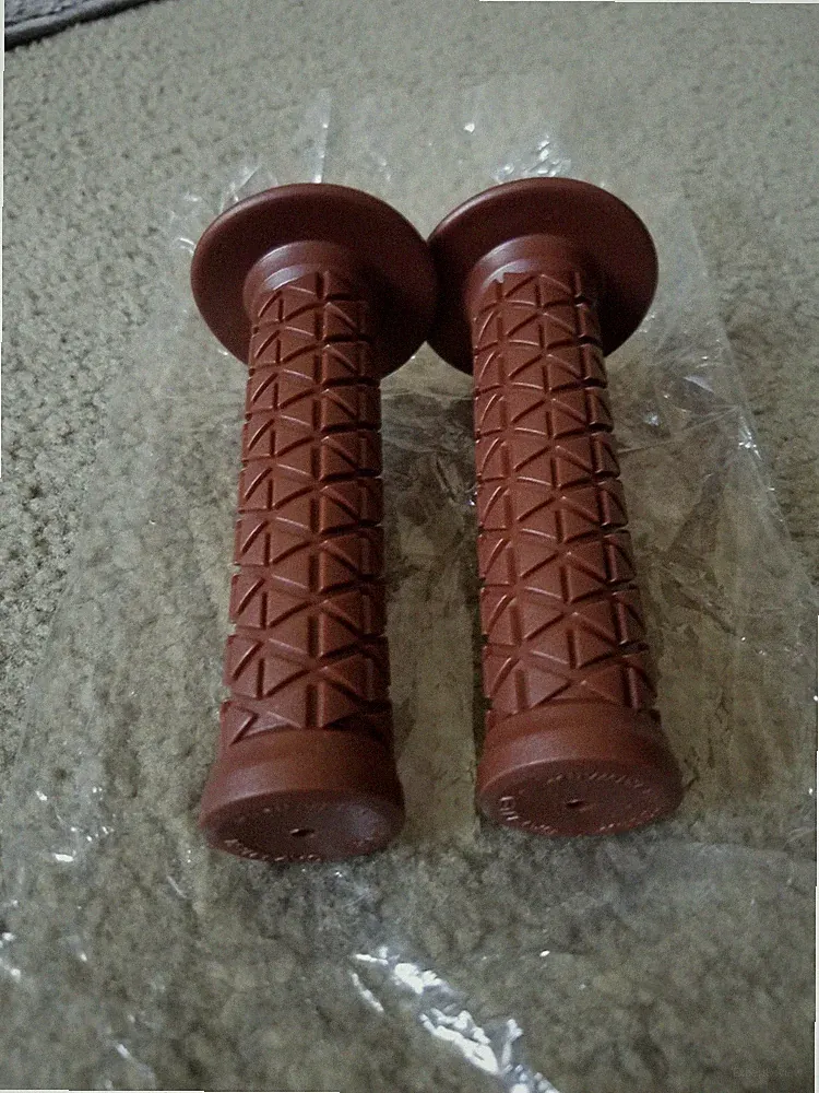 NEW BICYCLE TRIANGLE GRIPS BROWN BMX BICYCLES AND OTHERS