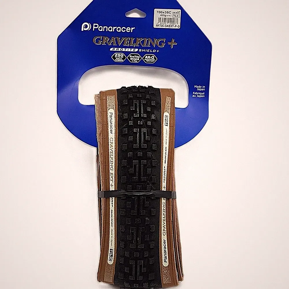 Panaracer GravelKing EXT+ 700x35 Tubeless Folding Bicycle Tire Black/Brown