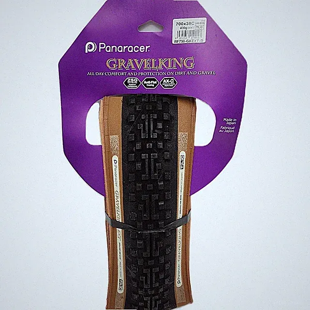 Panaracer GravelKing EXT 700x38 Tubeless Folding Bicycle Tire Black/Brown