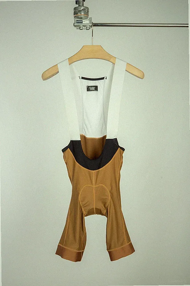Pas Normal Studios Mechanism Cycling Bib Shorts White Brown Bicycle Size S
