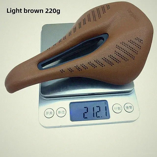 Retro Brown Bike Saddle Ultralight Breathable PU Leather MTB Road Cycling Seat