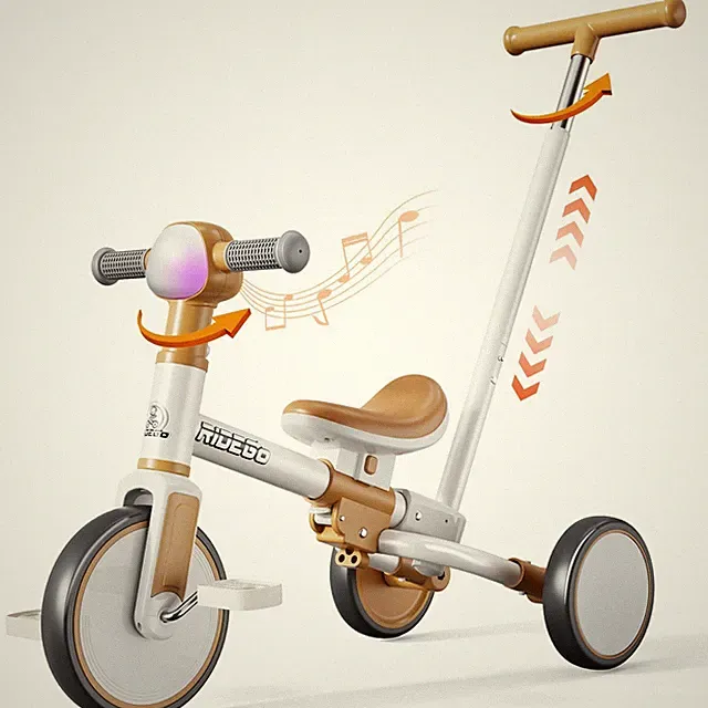Ridego 5-in-1 Tricycle for Toddlers 2-5 Year Olds, Kids Balance Bike & Toddle...