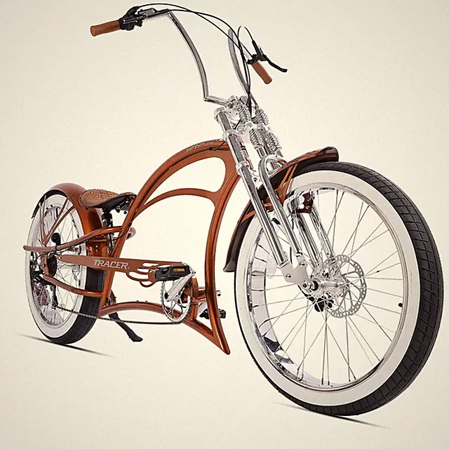 SCORPION GTS 26" Fat Tires 7 Speed Oversized Steel F&R Disc Brakes Chopper Bike