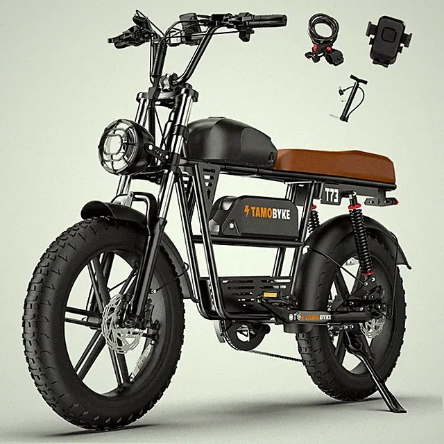 Tamobyke 1500W Electric Bike for Adults 33MPH 48V 36.4Ah 20" Fat Tire EBike