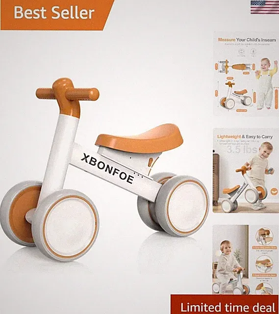 Toddler Balance Bike for 1--Old, No Pedals & Adjustable Seat - Perfect Gift