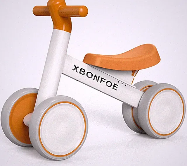 Toddler Balance Bike No Pedal 4 Wheels Adjustable Seat for 10 24 Months