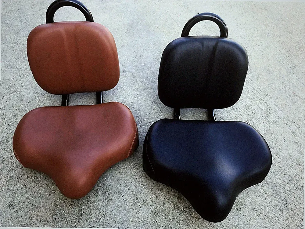 Universal Comfortable Soft Seat Wide Cruiser Bike Adjustable Backrest Saddle NEW