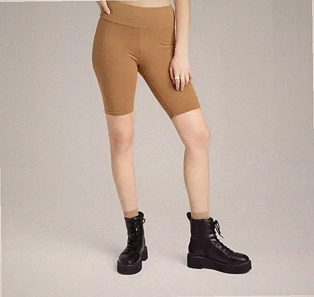 Wild Fable High Rise Cognac Brown Bike Shorts Size Small Tan Bike Shorts